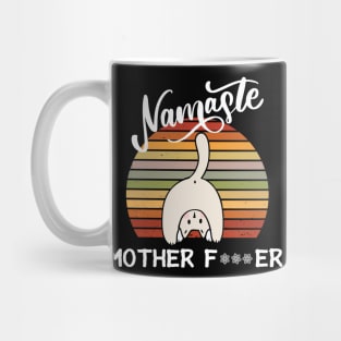 Yoga cat Yogavidya Namaste Mother Motherfcker Vintage Mug